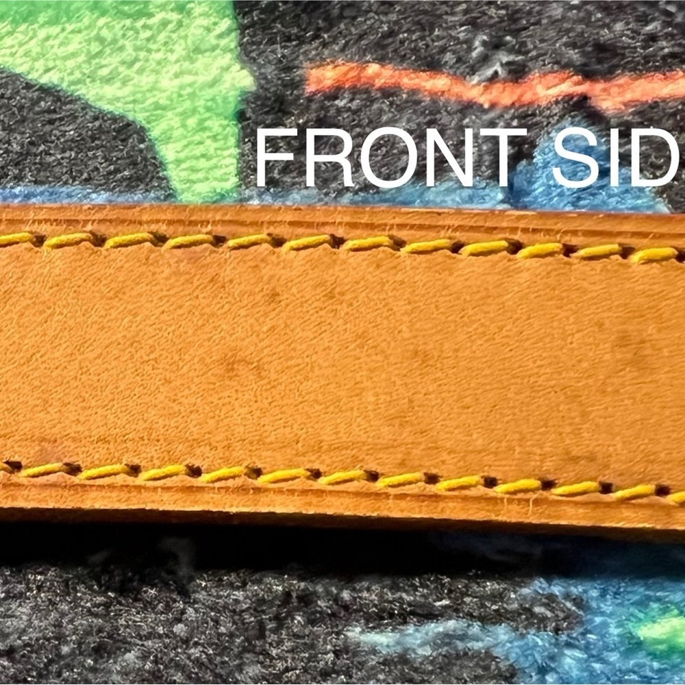 ‼️SOLD‼️LOUIS VUITTON LEATHER STRAP CROSSBODY/ SHOULDER/ DUFFLE BAGS 110”CM - Picture 9 of 12